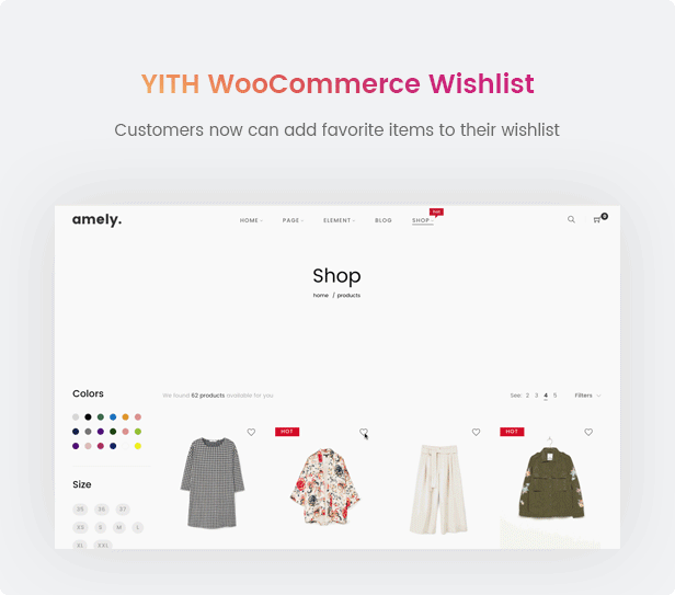 Tema WordPress Fashion WooCommerce - Daftar Keinginan YITH WooCommerce