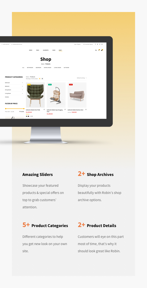 Robin - An Ultimate Furniture WooCommerce WordPress Theme