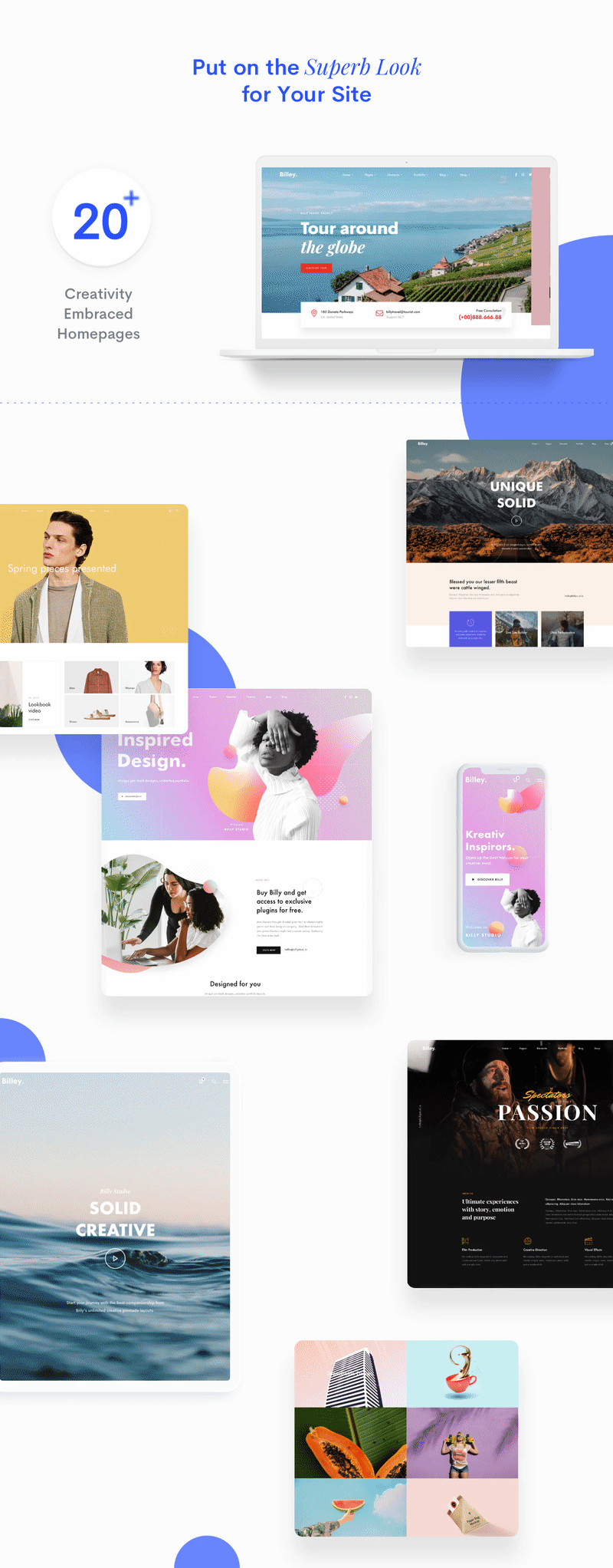creative multipurpose homepage