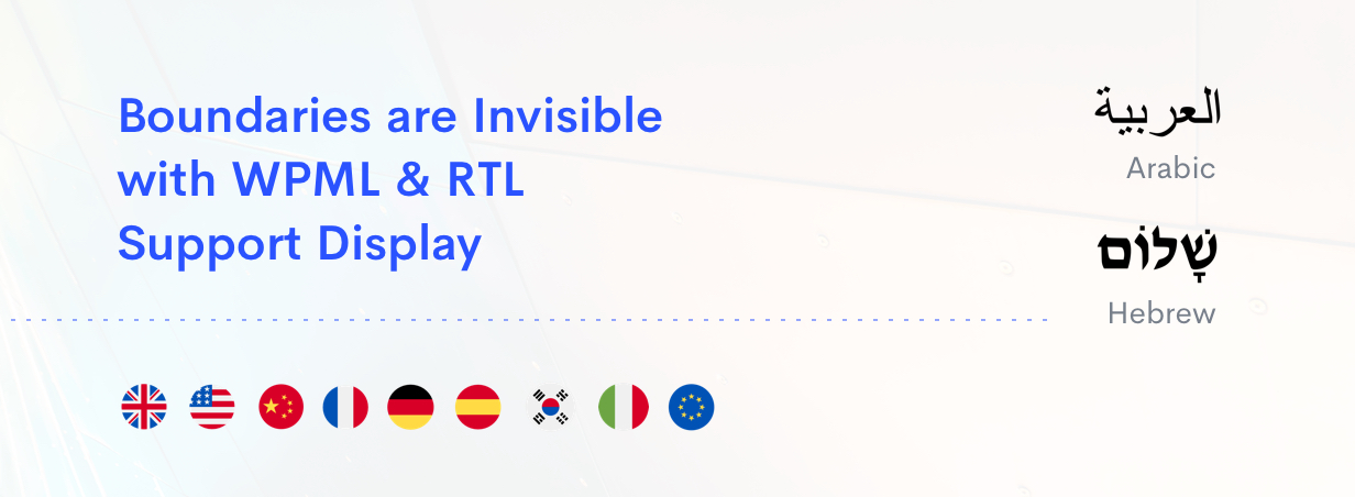 RTL support, multilingual site