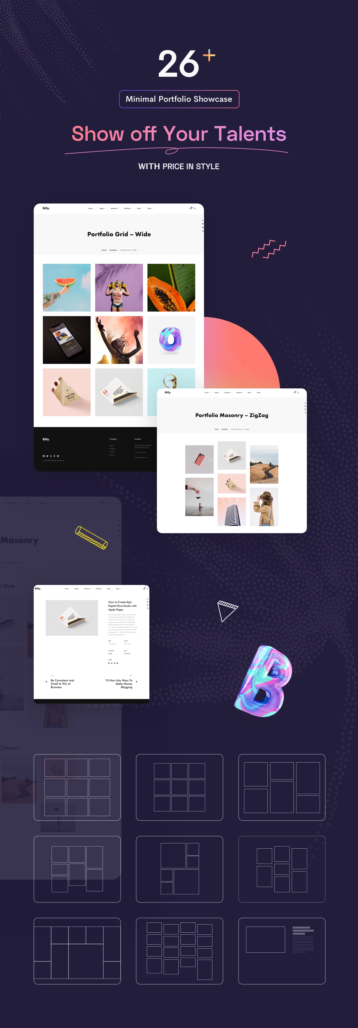 Billey – Creative Portfolio & Agency Elementor WordPress Theme