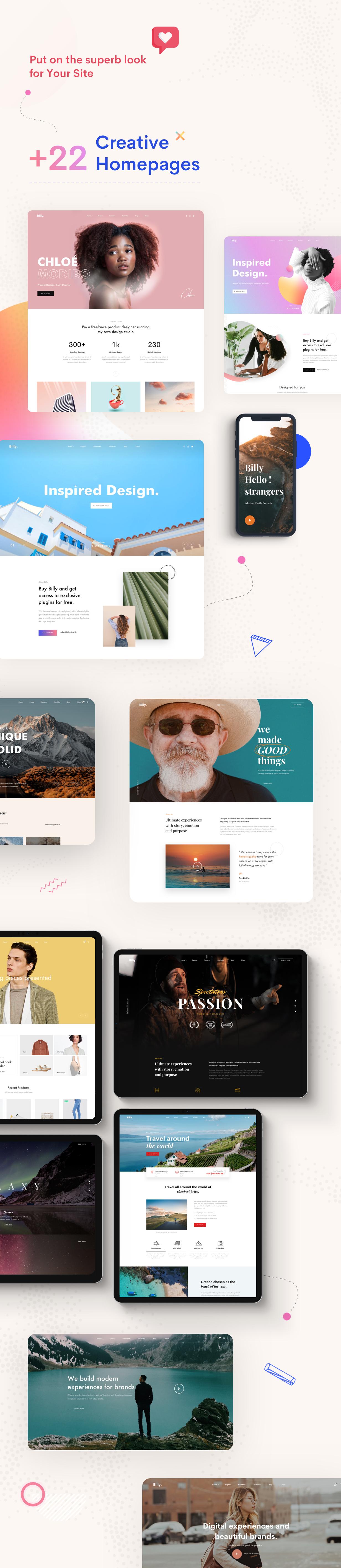 Billey – Creative Portfolio & Agency Elementor WordPress Theme