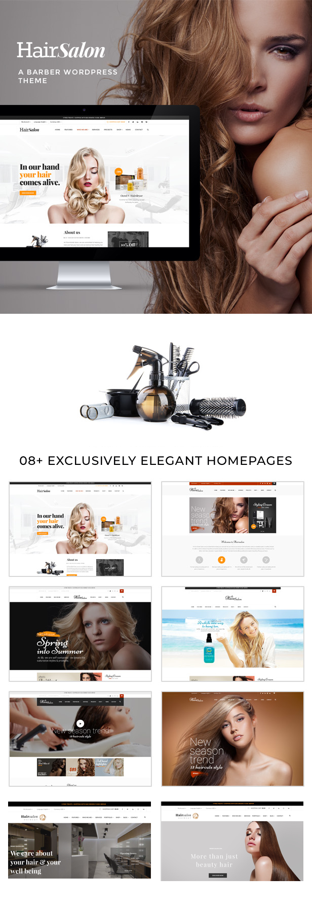 Hair Salon - Barber & Beauty Shop WordPress Theme - 4