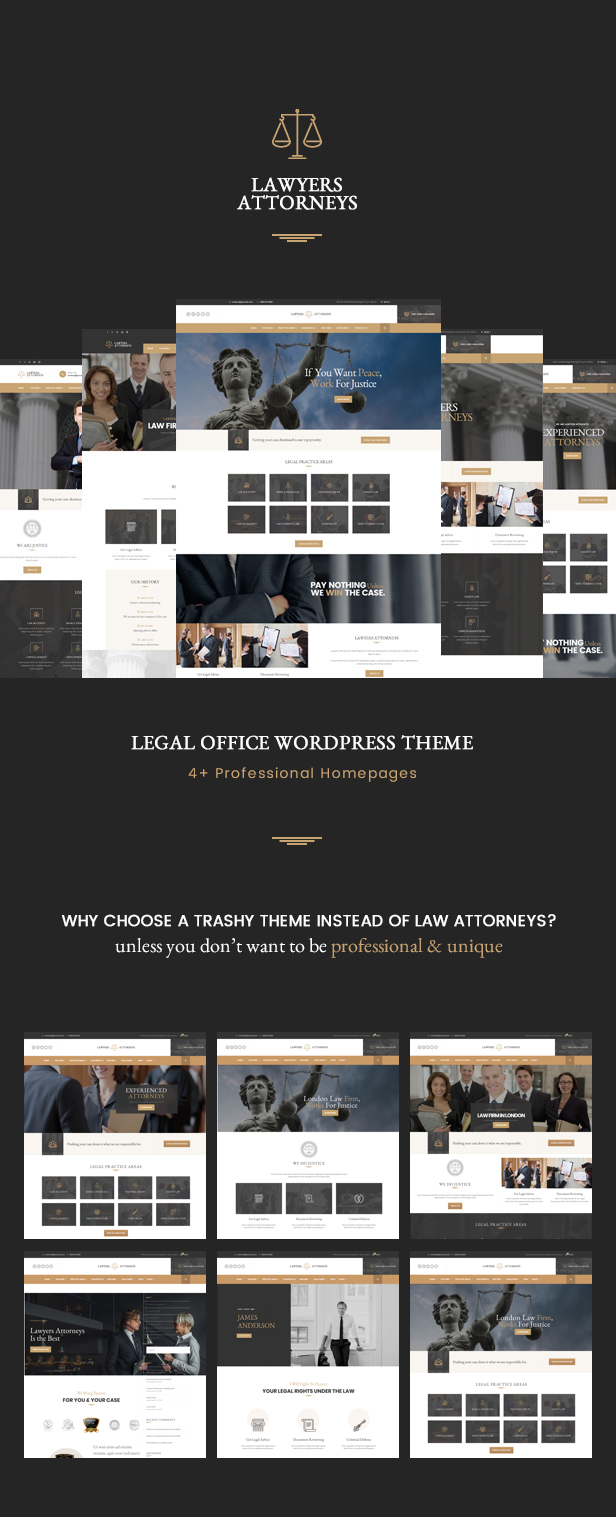 Law Office WordPress Theme - Lawyer Attorneys - Dedicated Design