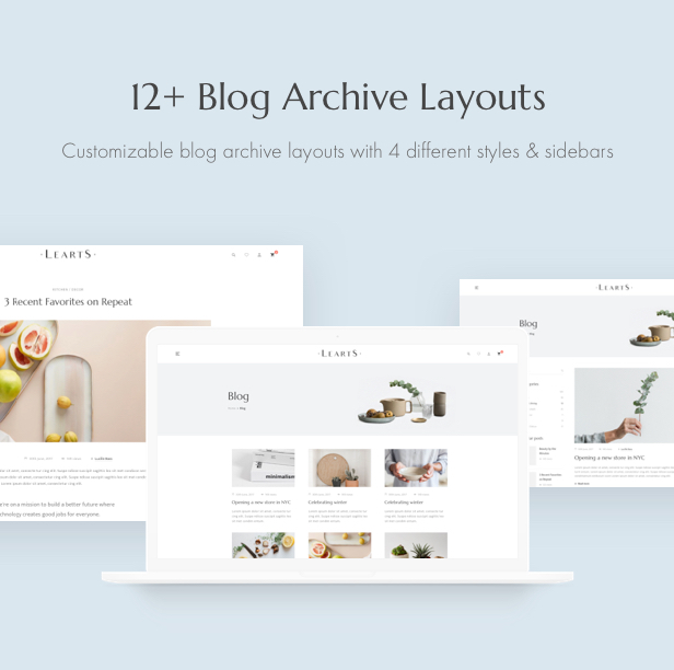 Handmade elegant homepages for handicraft stores