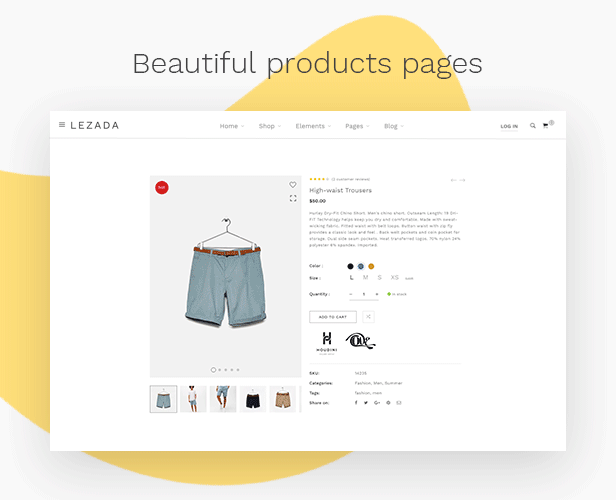 Tema WordPress de moda WooCommerce: diseños de un solo producto