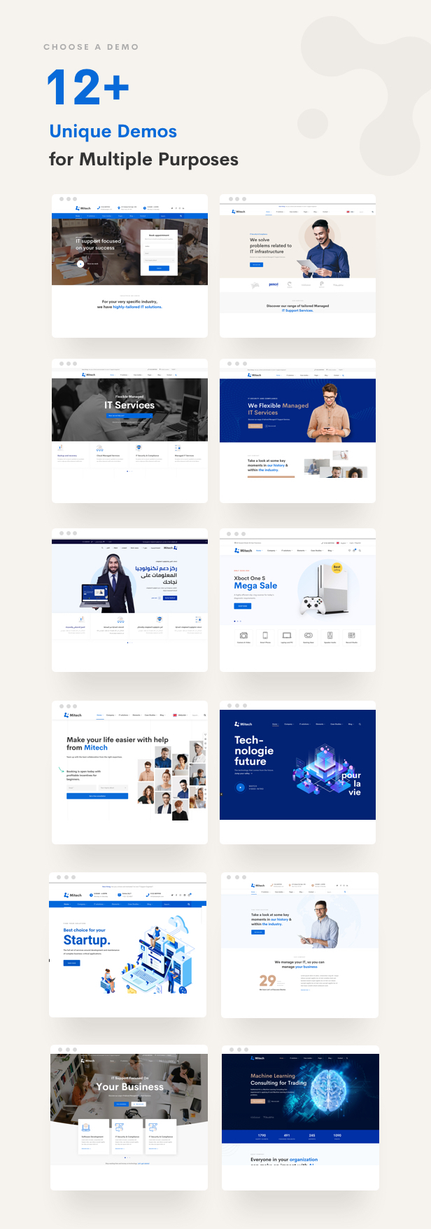 Mitech – Technology IT Solutions & Services WordPress Theme