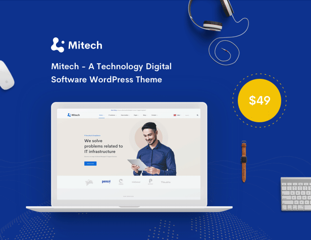 IT Solutions Mitech - Technology, IT Solutions & Service WordPress Theme - sale
