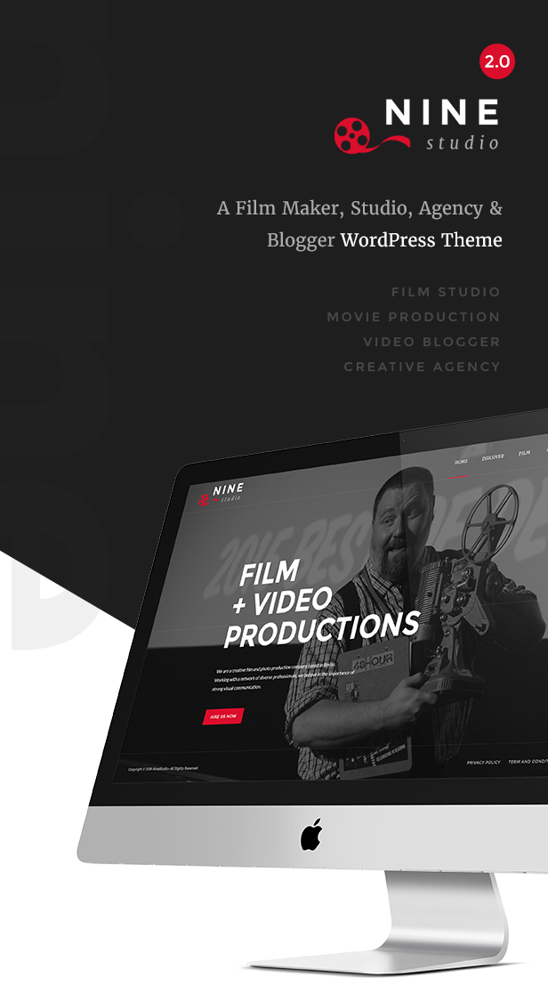 Nine Studio - A Film Maker, Studio, Agency & Blogger WordPress Theme