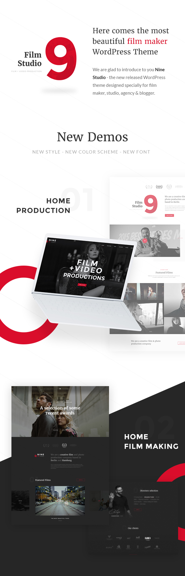 Nine Studio - A Film Maker, Studio, Agency & Blogger WordPress Theme