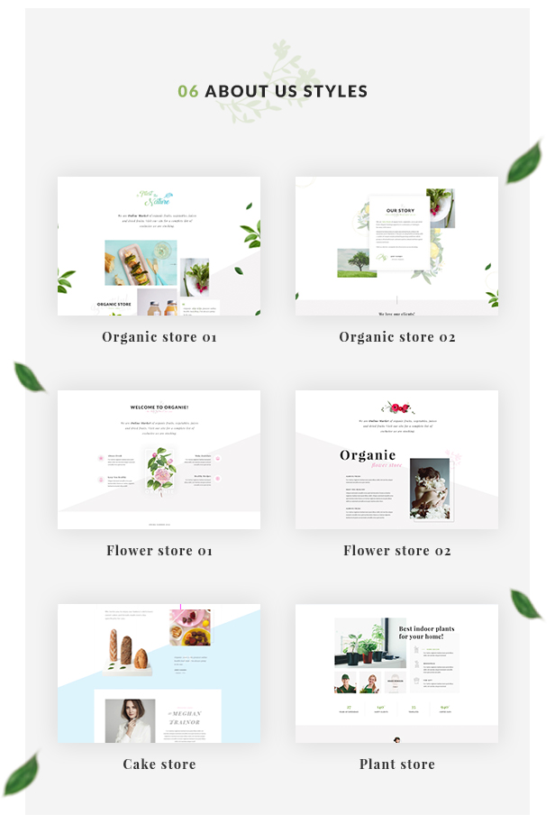 Organic Store WordPress theme - About Us page